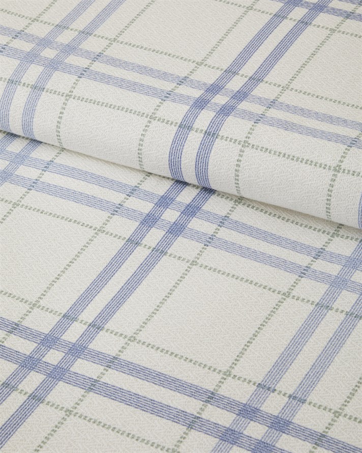 Ashley Baskılı Pamuklu Çift Kişilik Pike 200x220 cm Mavi