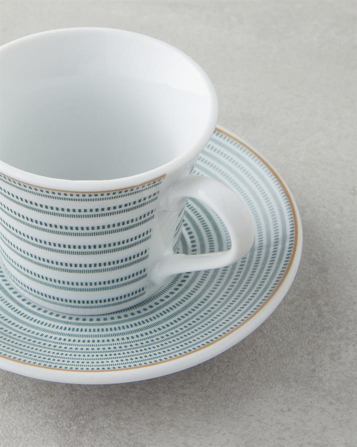 Ashley Porselen Kahve Fincan Takımı 4 Parça 2 Kişilik Yeşil