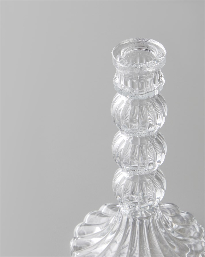 Asia Cam Şamdan 18,5 cm Şeffaf