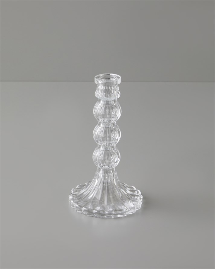 Asia Cam Şamdan 18,5 cm Şeffaf