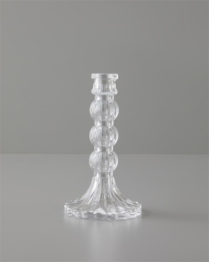 Asia Cam Şamdan 18,5 cm Şeffaf