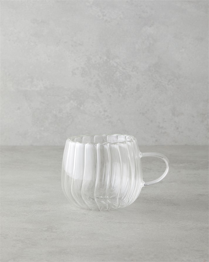 Astral Borosilikat Cam Çift Cidarlı Kupa 280 ml Şeffaf