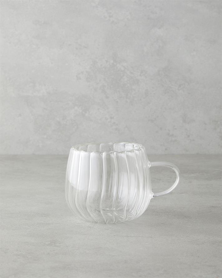 Astral Borosilikat Cam Çift Cidarlı Kupa Şeffaf