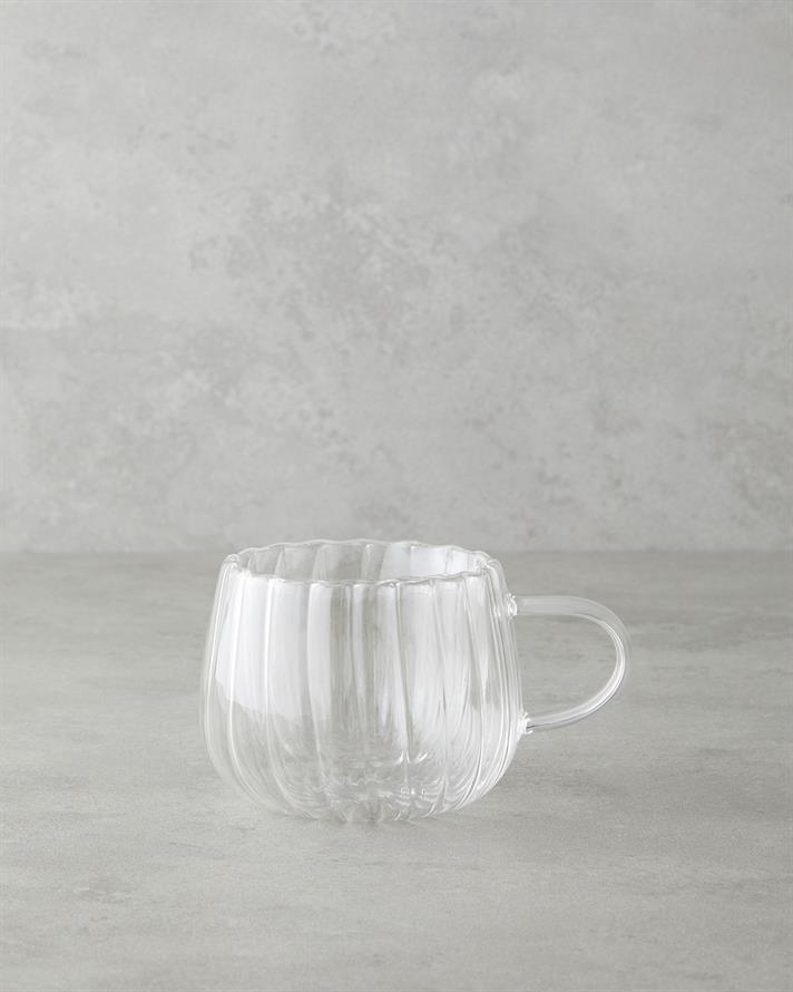 Astral Borosilikat Cam Çift Cidarlı Kupa Şeffaf
