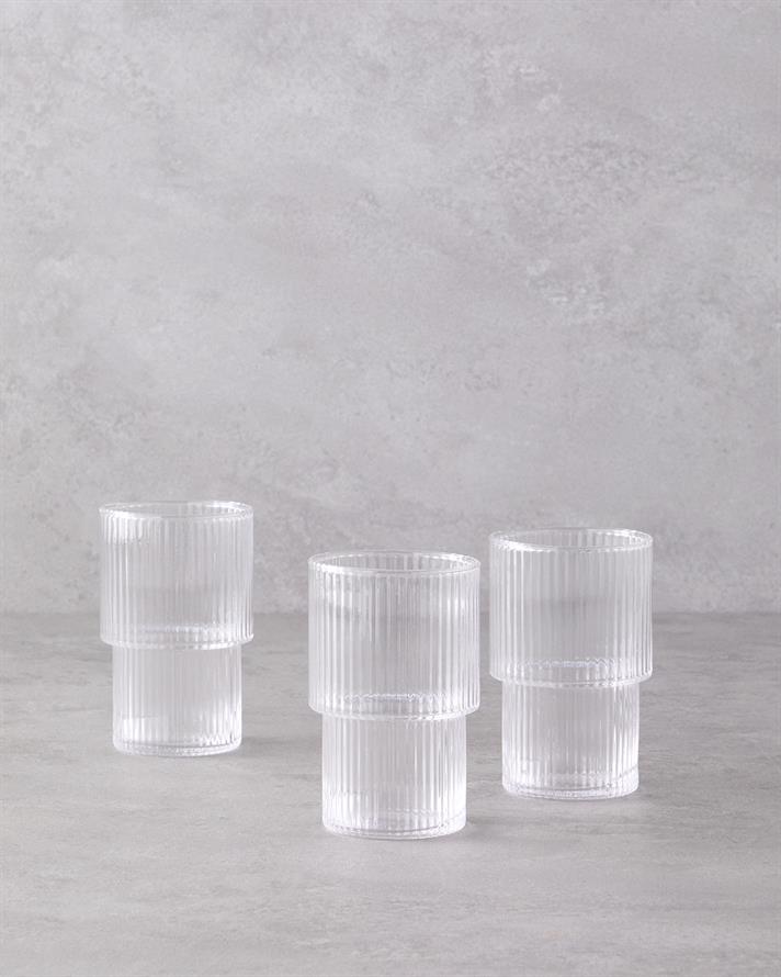 Aura Cam 3lü Bardak 270 ml Şeffaf
