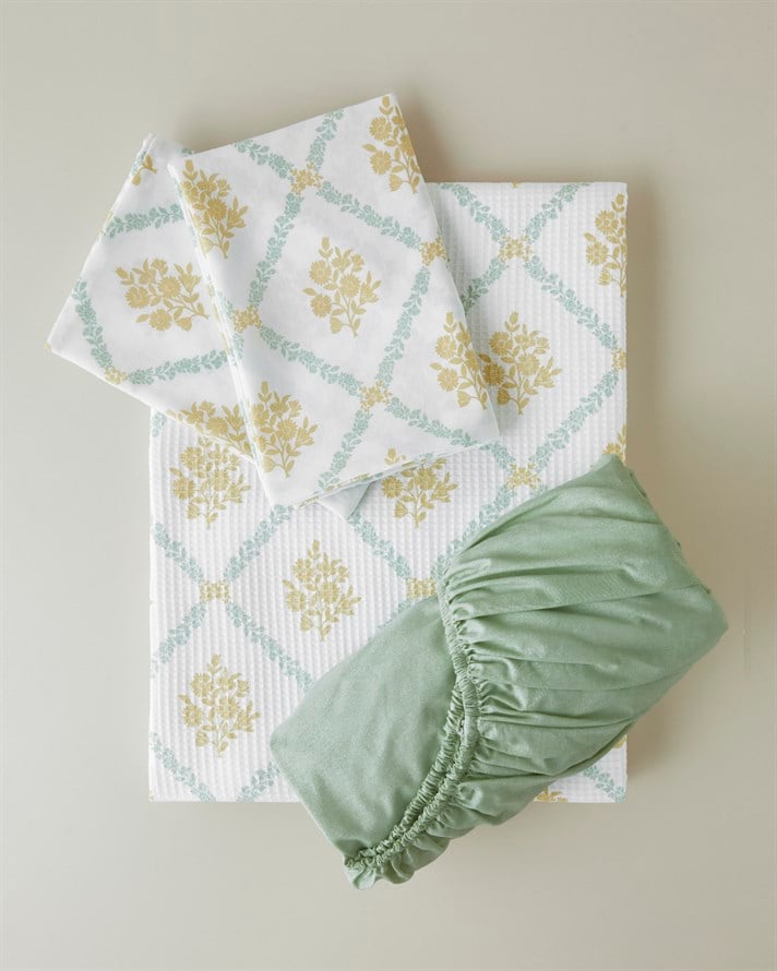 Aurelia Çift Kişilik Pike Takımı 200x220 cm Sarı