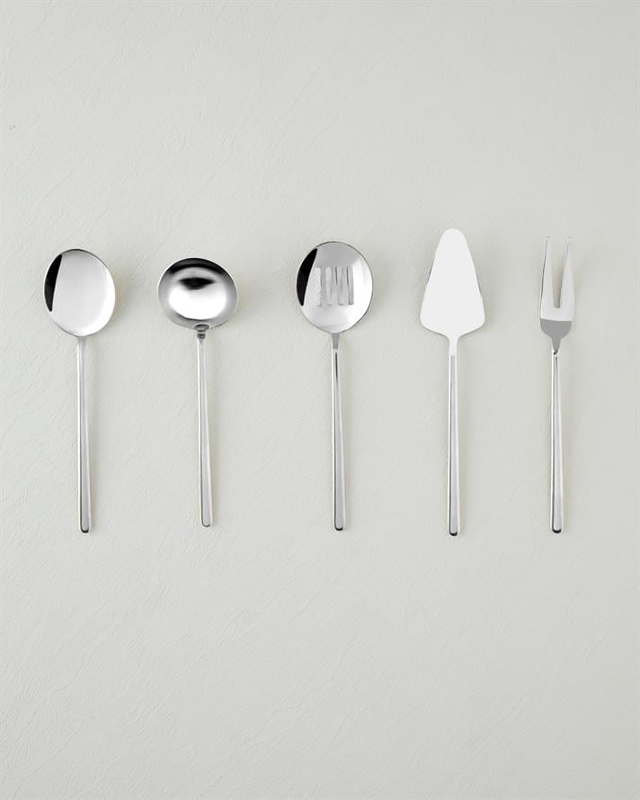 Aurelia Paslanmaz Çelik 5li Servis Seti 20,5x22,8x21,8x23,5x22 cm Silver