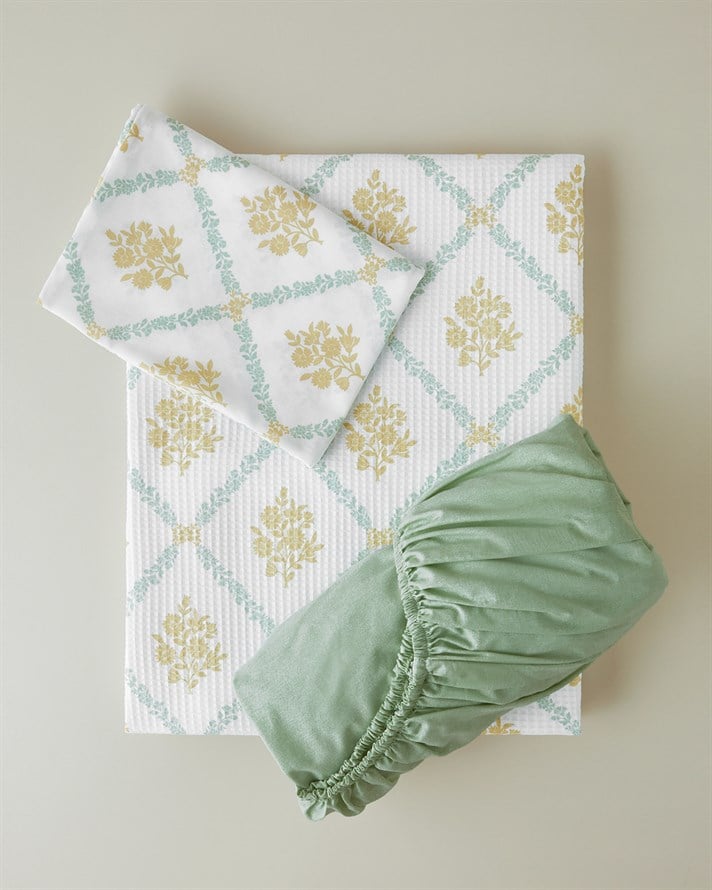 Aurelia Tek Kişilik Pike Takımı 150x200 cm Sarı