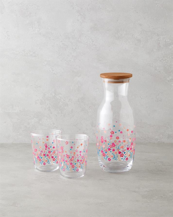 Auro Cam 3 Parça Su Takımı 1000 ml + 315 ml Renkli