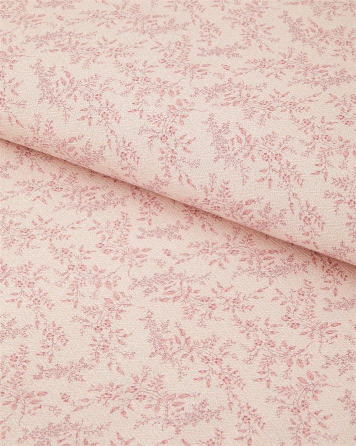 Autumn Branch Baskılı Pamuklu Çift Kişilik Pike 200x220 cm Pembe