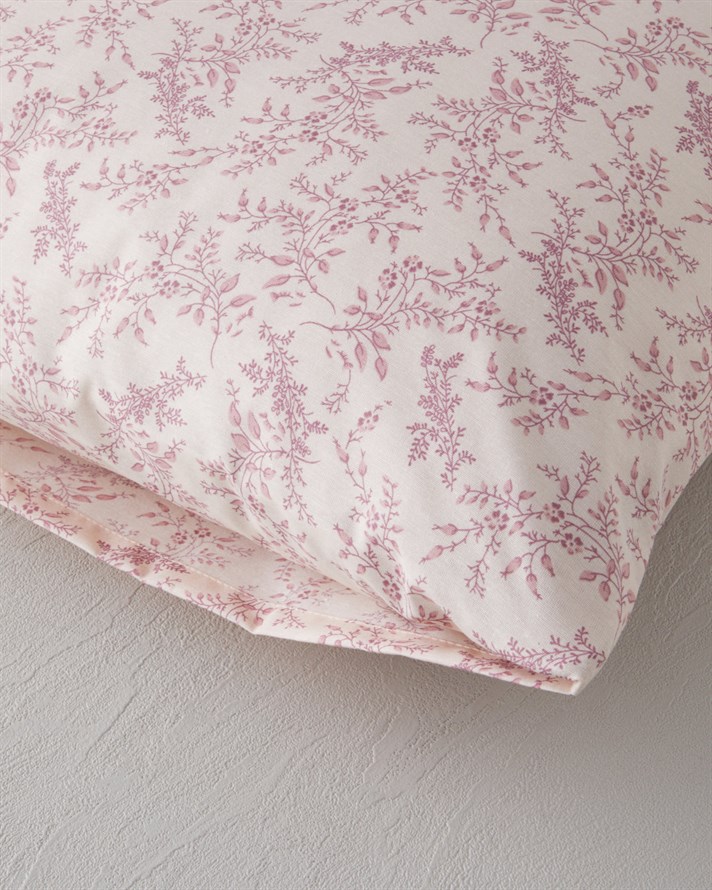 Autumn Branch Kolay Ütülenir 2li Yastık Kılıfı 50x70 cm Pembe