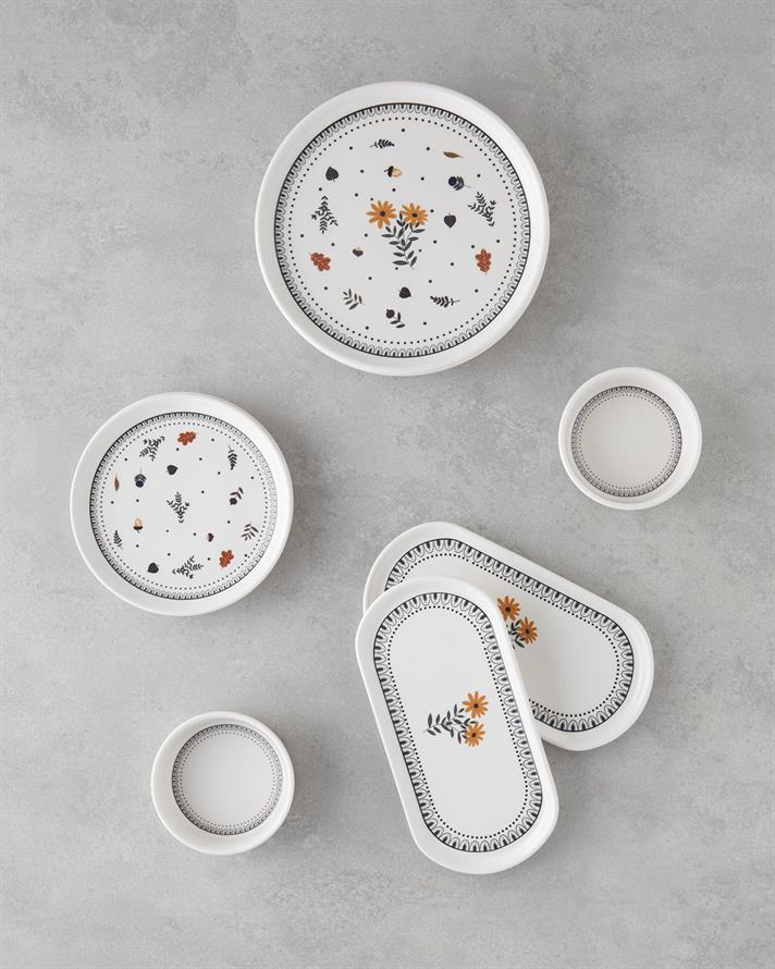 Autumn Seramik Kahvaltı Takımı 10 parça 4 kişilik Renkli