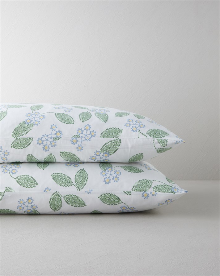 Autumn Whisper Kolay Ütülenir 2li Yastık Kılıfı 50x70 cm Yeşil