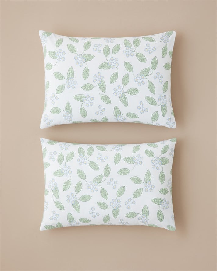 Autumn Whisper Kolay Ütülenir 2li Yastık Kılıfı 50x70 cm Yeşil