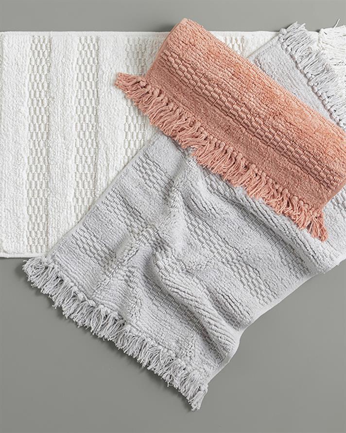 Ava Pamuklu Banyo Paspası Açık Gri