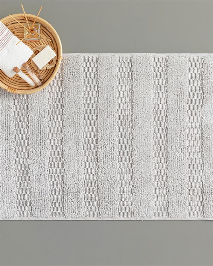Ava Pamuklu Banyo Paspası Açık Gri