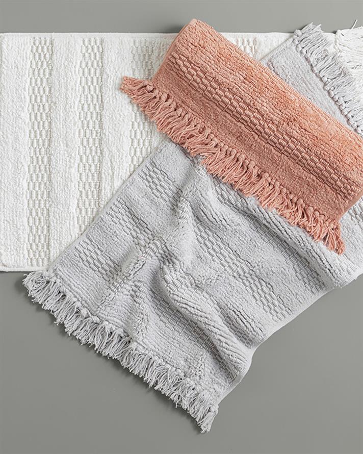 Ava Pamuklu Banyo Paspası Ekru