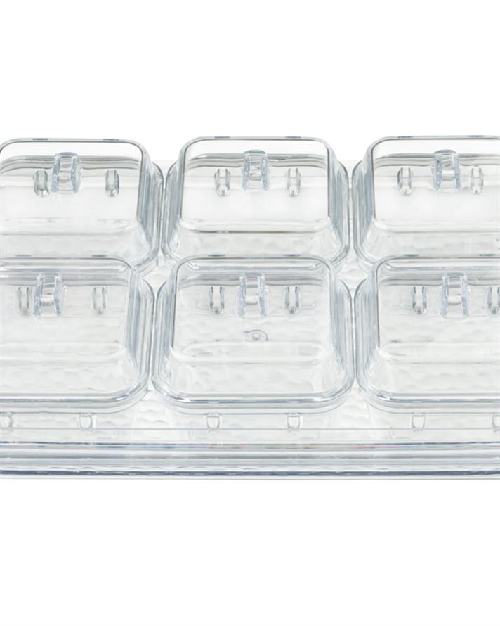 Axel Akrilik 6 Bölmeli Kahvaltılık 25x35 cm Şeffaf