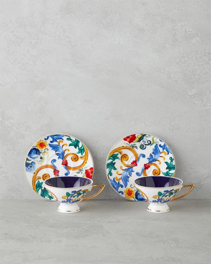 Azalia New Bone China 4 Parça 2 Kişilik Kahve Fincan Takımı 90 ml Renkli