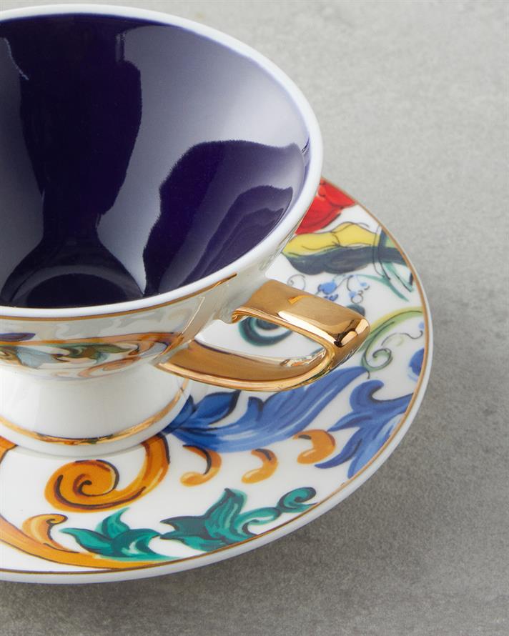 Azalia New Bone China 4 Parça 2 Kişilik Kahve Fincan Takımı 90 ml Renkli