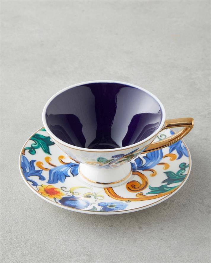 Azalia New Bone China 4 Parça 2 Kişilik Kahve Fincan Takımı 90 ml Renkli