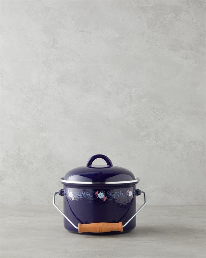 Azure Bloom Emaye Bakraç 16 cm Lacivert