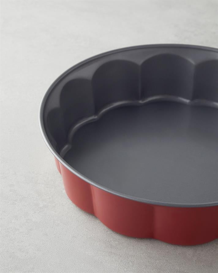 Baker’s Choice Flower Karbon Çelik Kek Kalıbı 26 x 6,8 cm Kırmızı