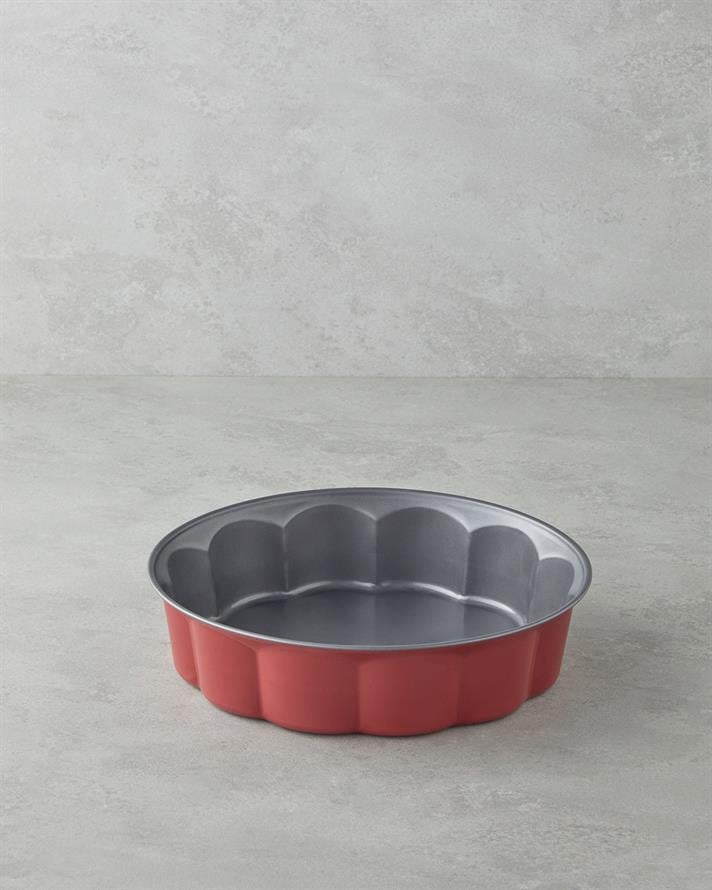 Baker’s Choice Flower Karbon Çelik Kek Kalıbı 26 x 6,8 cm Kırmızı