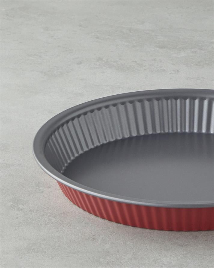 Baker’s Choice Karbon Çelik Tart Kek Kalıbı 28 x 4 cm Kırmızı