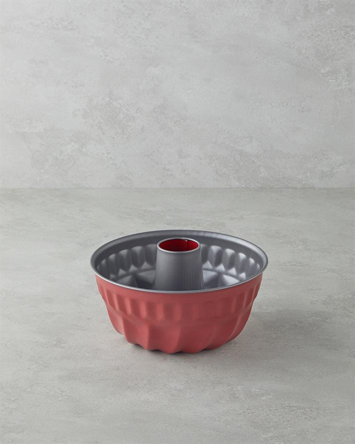 Bakers Choice Karbon Çelik Klasik Kelepçeli Baton Kek Kalıbı Kırmızı