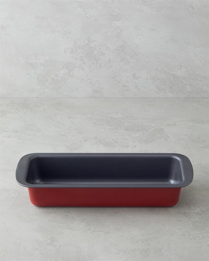 Bakers Choice Karbon Çelik Klasik Kelepçeli Baton Kek Kalıbı Kırmızı