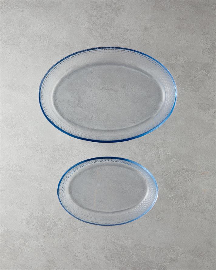 Bake&Serve Cam 2’li Oval Fırın Kabı 24x35-18x26 cm Şeffaf
