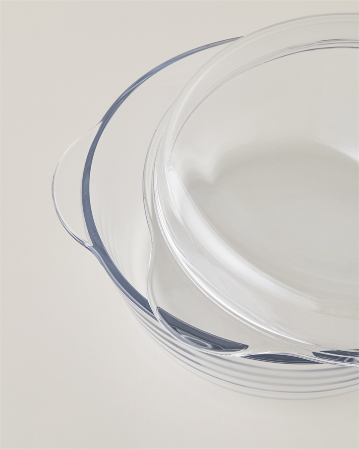 Bake&Serve Cam Kapaklı Fırın Kabı 26x22 cm Şeffaf