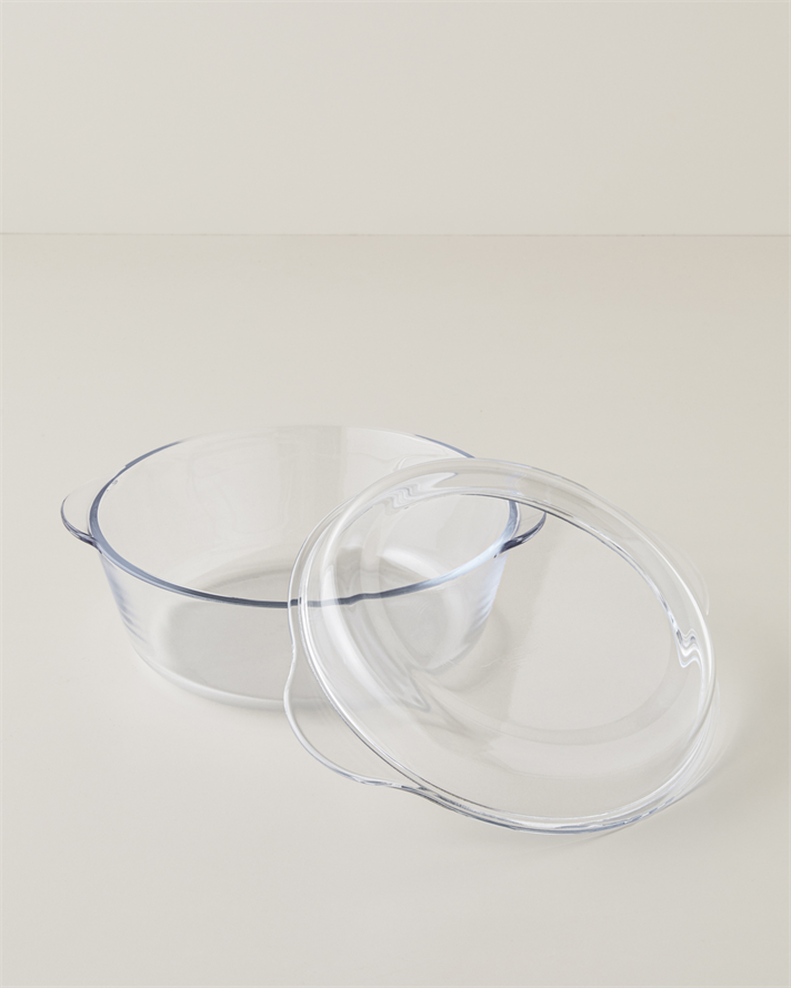 Bake&Serve Cam Kapaklı Fırın Kabı 26x22 cm Şeffaf