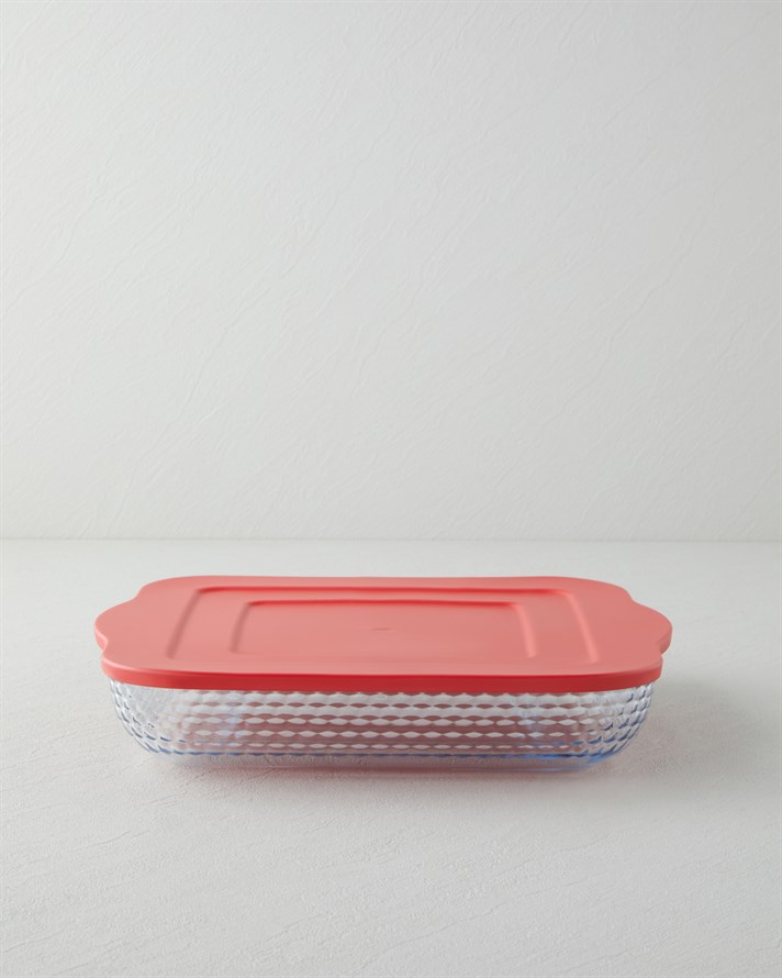 Bake&Serve Cam Fırın Kabı Kırmızı