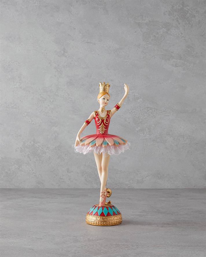 Ballerina Girl Yılbaşı Biblo Kırmızı