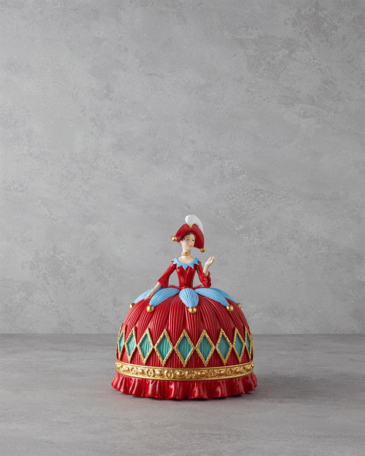 Ballerina Girl Yılbaşı Biblo Kırmızı