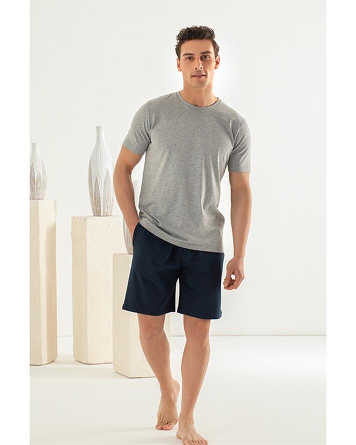 Basic Comfort Penye Erkek Pijama Takımı Lacivert