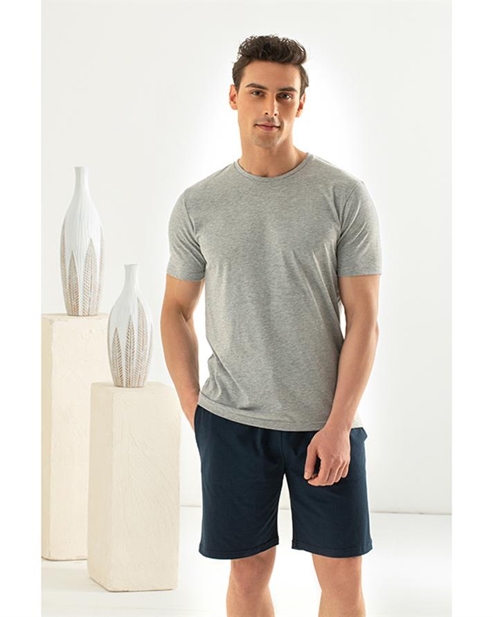 Basic Comfort Penye Erkek Pijama Takımı Lacivert