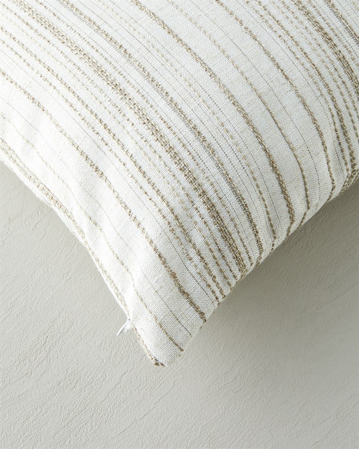 Basic Line Dolgulu Kırlent 45x45 cm Bej