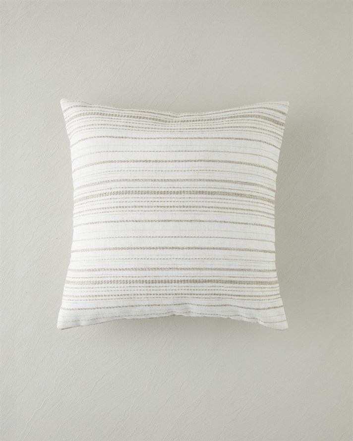 Basic Line Dolgulu Kırlent 45x45 cm Bej