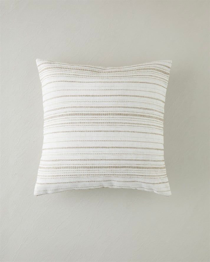 Basic Line Dolgulu Kırlent 45x45 cm Bej