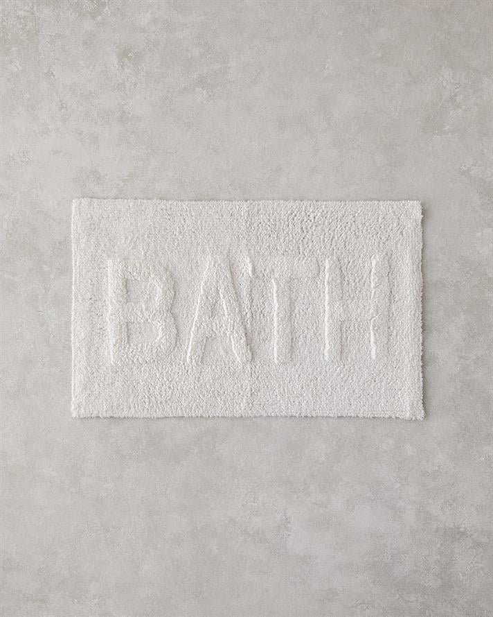 Bath Bliss Pamuklu Banyo Paspası Beyaz