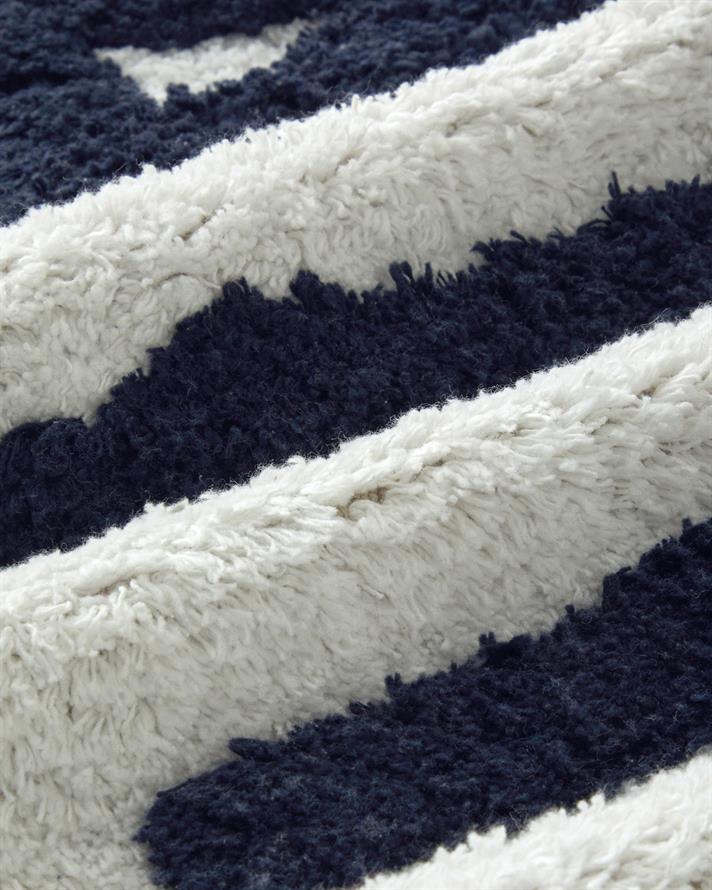 Bath Bliss Pamuklu Banyo Paspası Lacivert-Beyaz