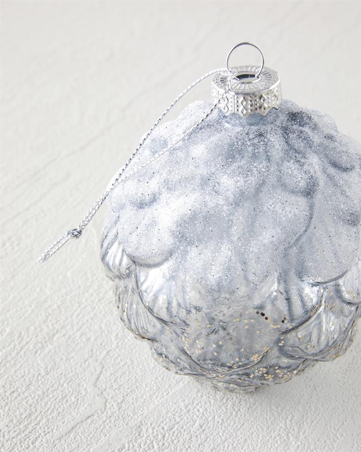 Belinda Yılbaşı Ağaç Süsü 8x8x8 cm Gri