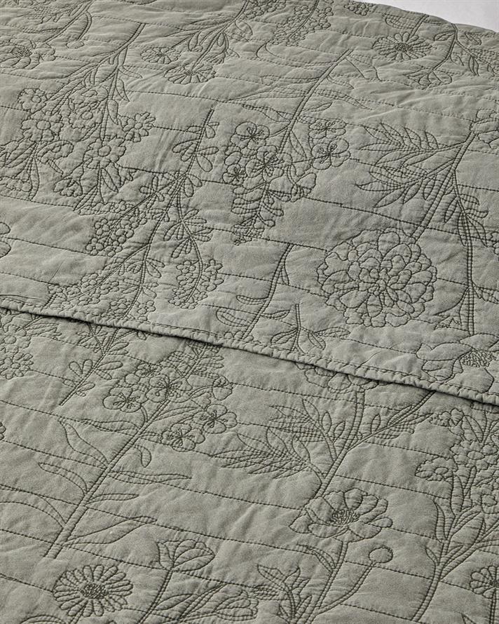 Belle Bloom Tek Kişilik Yatak Örtüsü Takımı 160x220 cm Yeşil