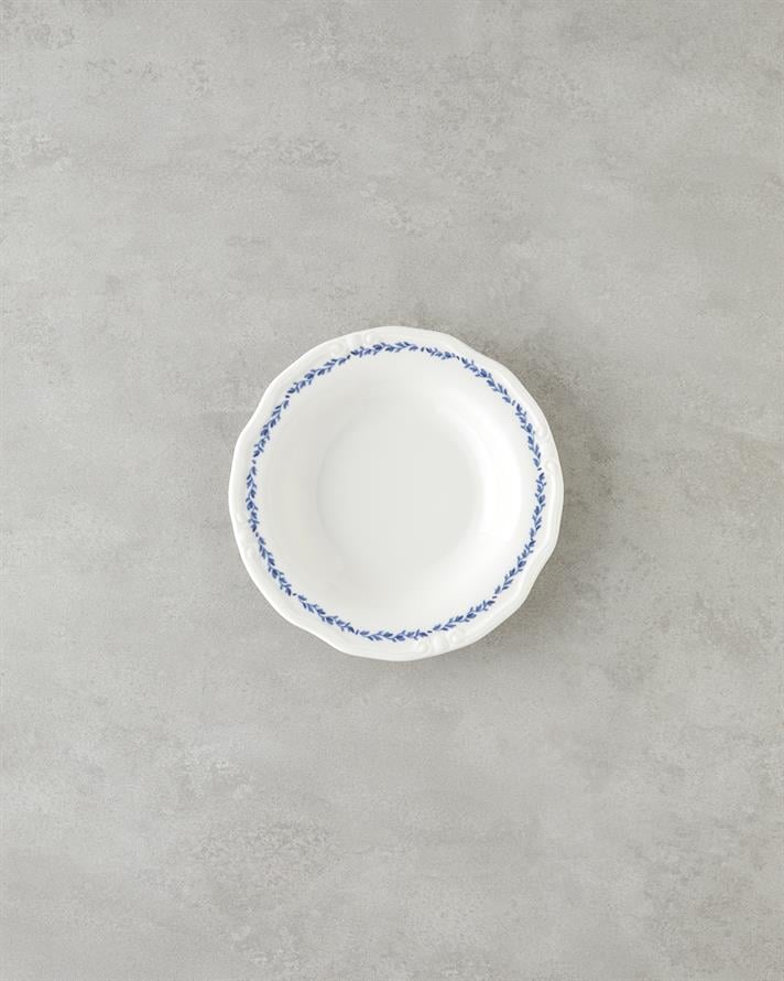 Belleza Porselen Yemek Takımı 24 Parça 6 Kişilik Mavi-Beyaz