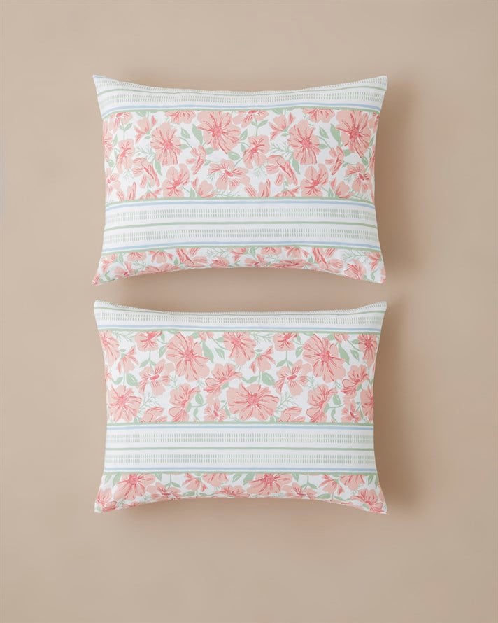 Bera Kolay Ütülenir 2li Yastık Kılıfı 50x70 cm Pembe