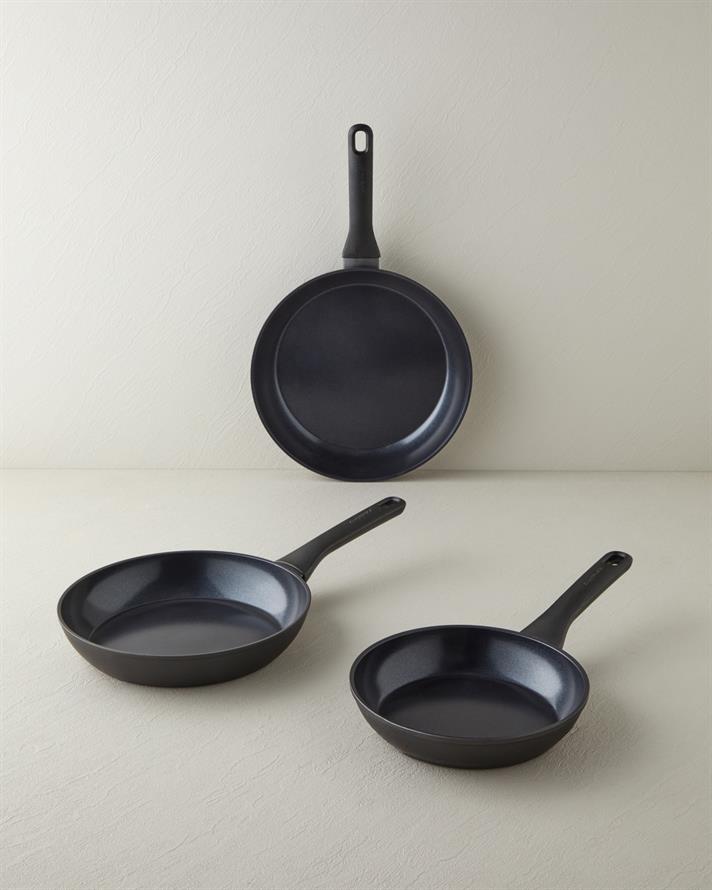 Berghoff DINA Helix Alüminyum 3 Parça Tava Seti 20-24-28 cm Siyah