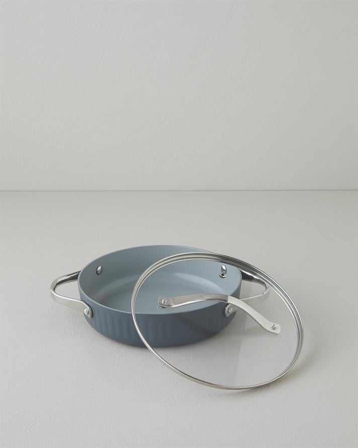 Berlin Fusion Pro Basık Tencere 24 cm Gri